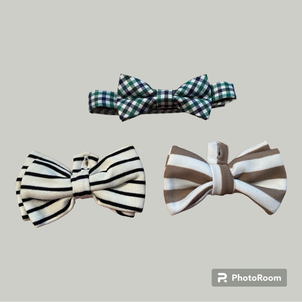BOW TIE Lot Toddler Striped Checked EUC